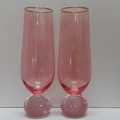 PINK CHAMPAGNE FLUTE SET 2