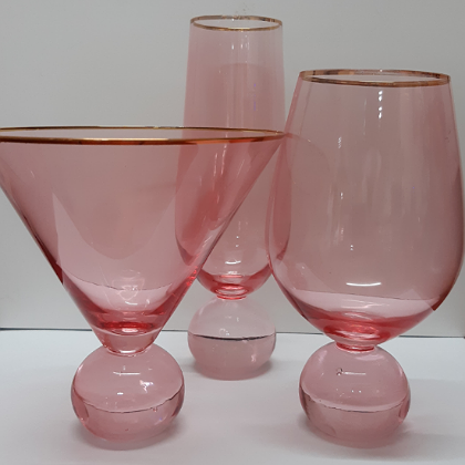 PINK CHAMPAGNE FLUTE SET 2