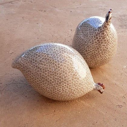CERAMIC GUINEA FOWL GREY