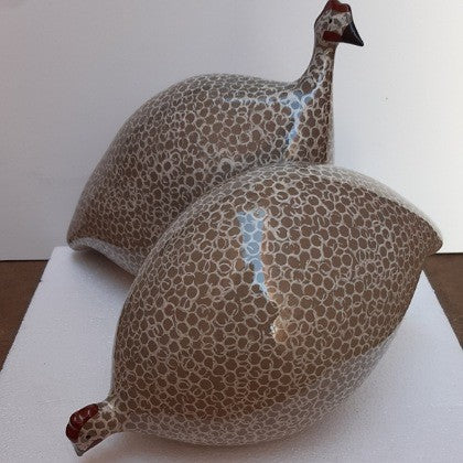 CERAMIC GUINEA FOWL GREY
