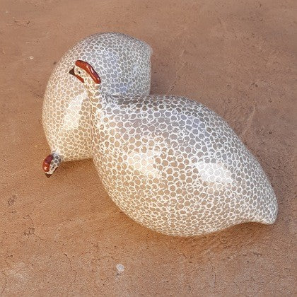 CERAMIC GUINEA FOWL GREY