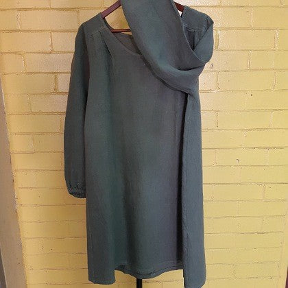PUROLINO LINEN DRESS OLIVE COLOUR