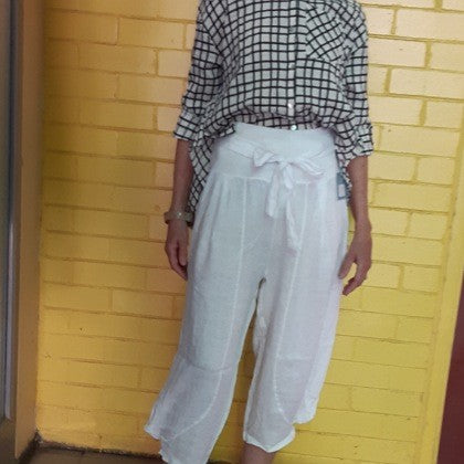 PUROLINO LINEN WHITE PANT