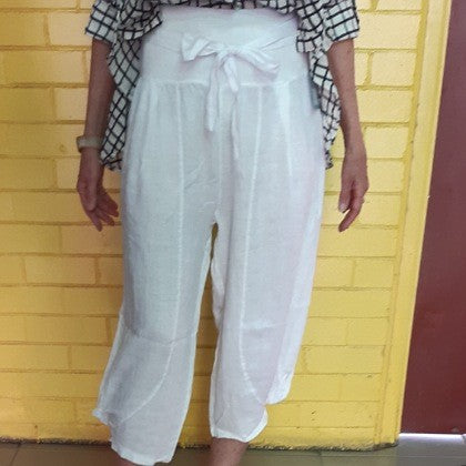 PUROLINO LINEN WHITE PANT