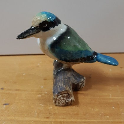 CERAMIC SACRED KINGFISHER FIGURINE