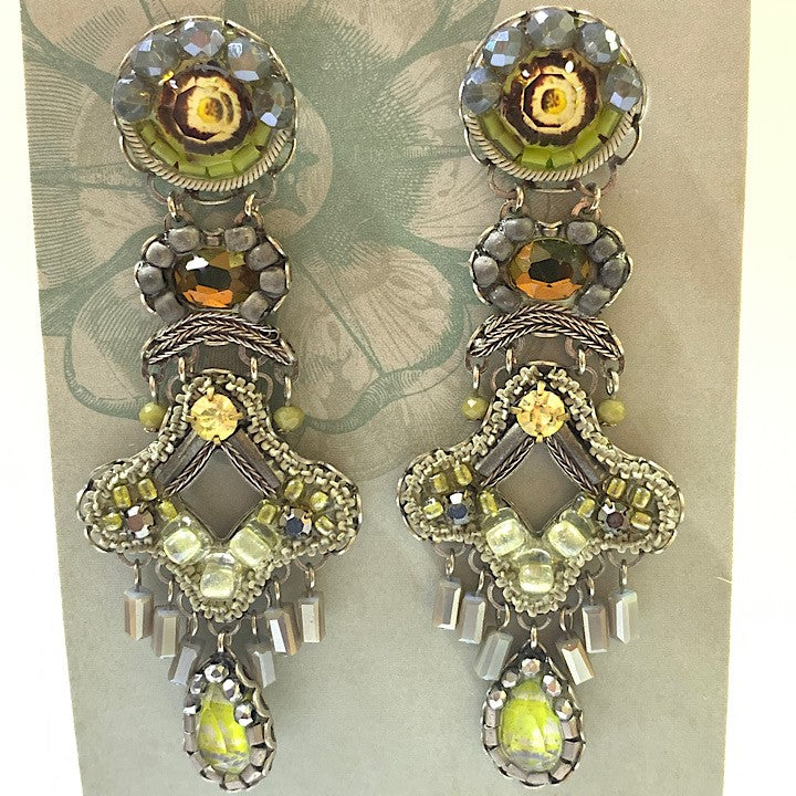 AYALBAR GREY SPARKLE EARRINGS