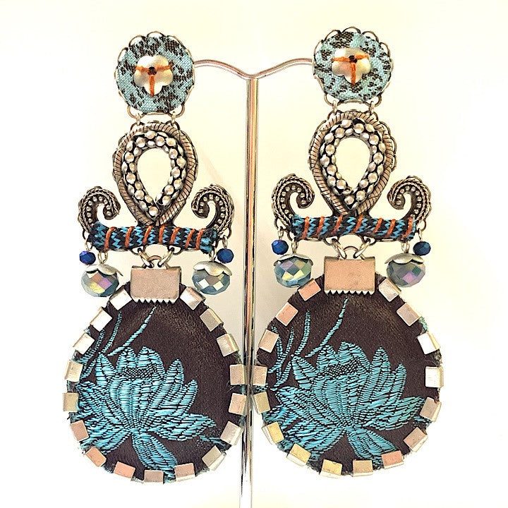 AYALBAR BLUE SPACE EARRINGS