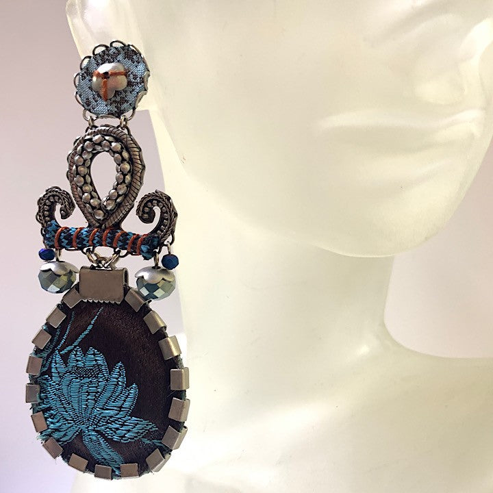 AYALBAR BLUE SPACE EARRINGS