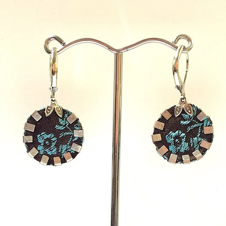 AYALBAR BLUE CIRCLE EARRINGS