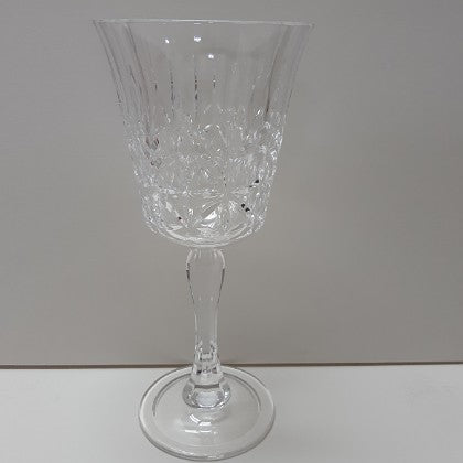 ACRYLIC CRYSTAL CUT CLEAR WINE GLASS