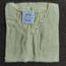 PUROLINO LINEN TOP V NECK BUTTON DECOR