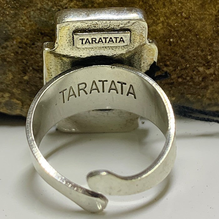 TARATATA ENAMELLED ADJUSTABLE RING GIRLS FACE