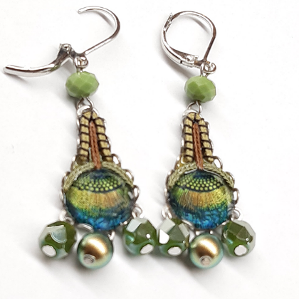 AYALABAR EARRINGS GREEN HOOK