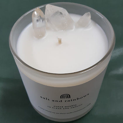 CANDLE WITH CRYSTALS WILD BLACKBERRY