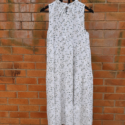 PUROLINO GREEN FLORAL MIDI DRESS