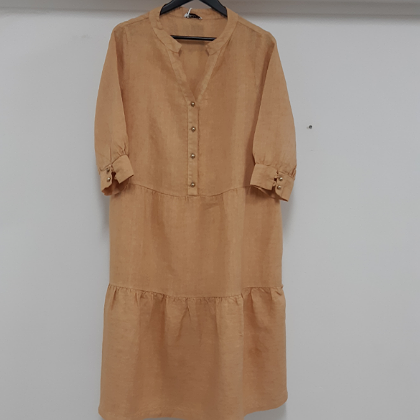 PUROLINO LATTE LINEN DRESS