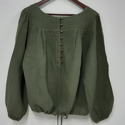 PUROLINO OLIVE LONG SLEEVE TOP
