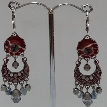 AYALABAR HOOK EARRINGS RED BLUE