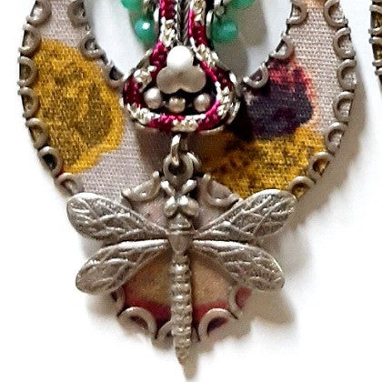 AYALABAR EARRINGS DRAGONFLY YELLOW STUD DROPS