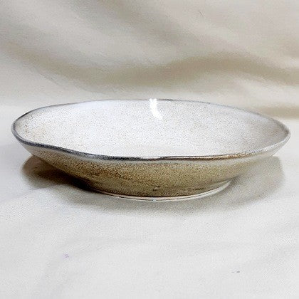 CERAMIC OSTRICH SHELL PATTERNED PASTA BOWL