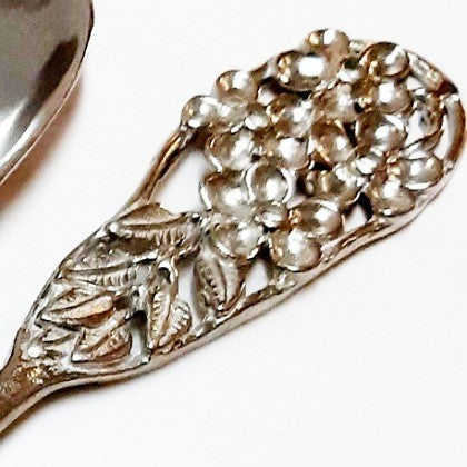 AUSTRALIAN MADE SILVER PEWTER SALAD SERVERS TEA TREE