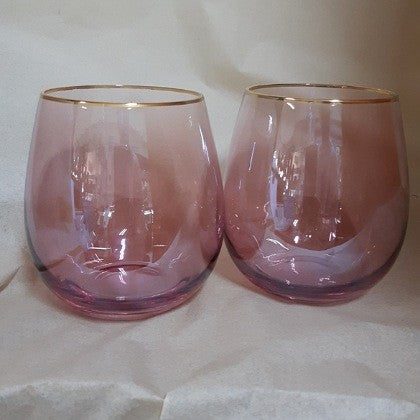 GLASS TUMBLERS SET OF 2