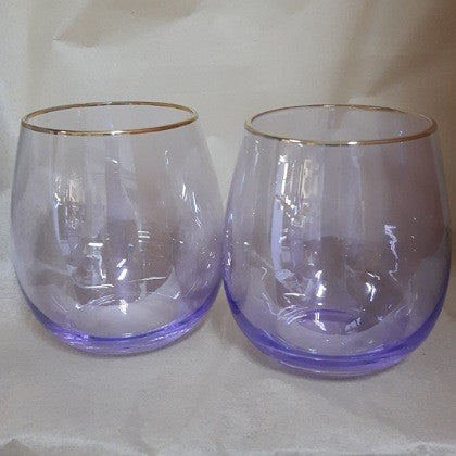 GLASS TUMBLERS SET OF 2