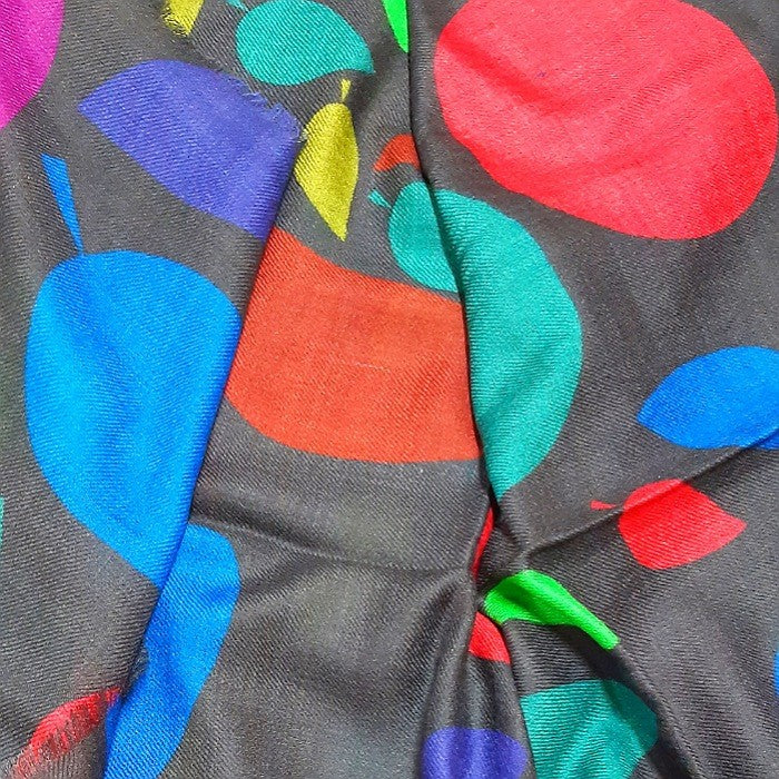 SCARF FINE MERINO WOOL MIROS LEAVES