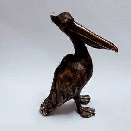 BRONZE FIGURINE PETE SMIT SHY PELICAN