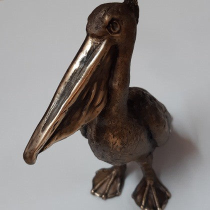 BRONZE FIGURINE PETE SMIT SHY PELICAN
