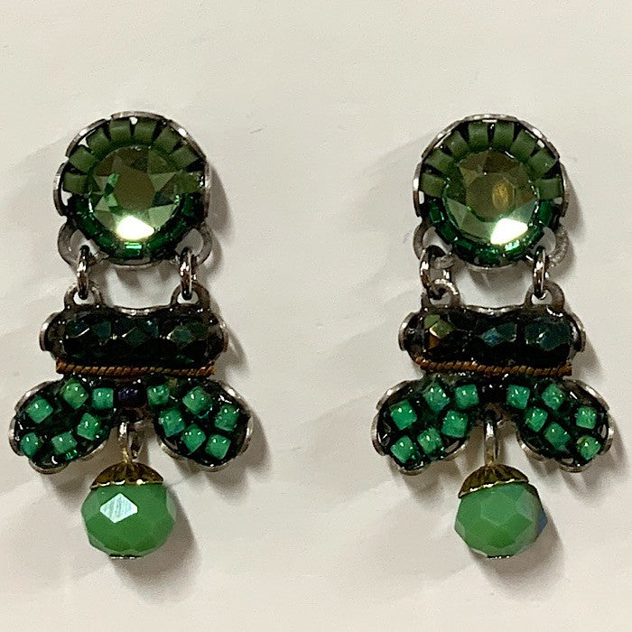 AYALABAR EARRINGS SHADES OF GREEN