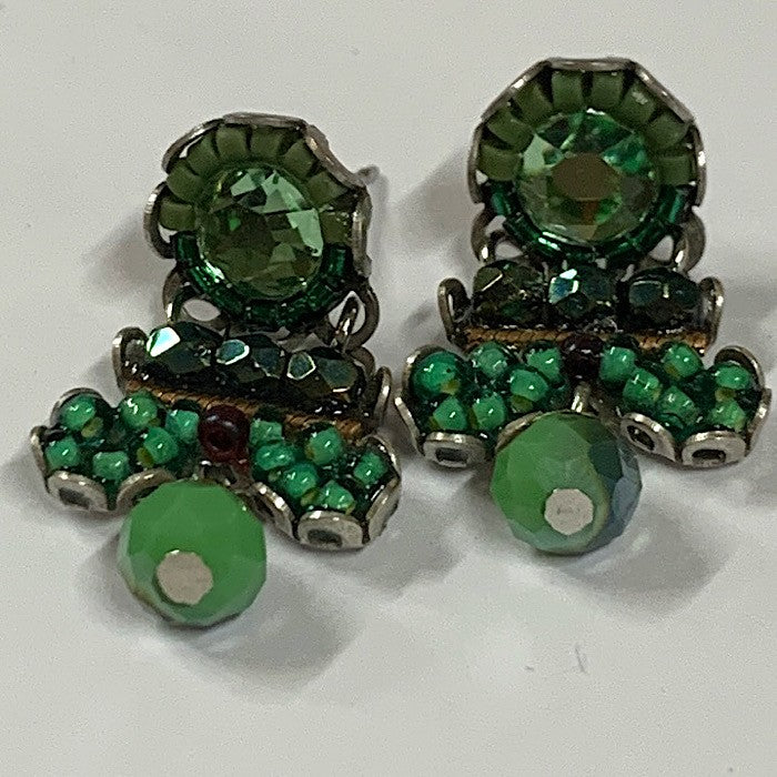 AYALABAR EARRINGS SHADES OF GREEN