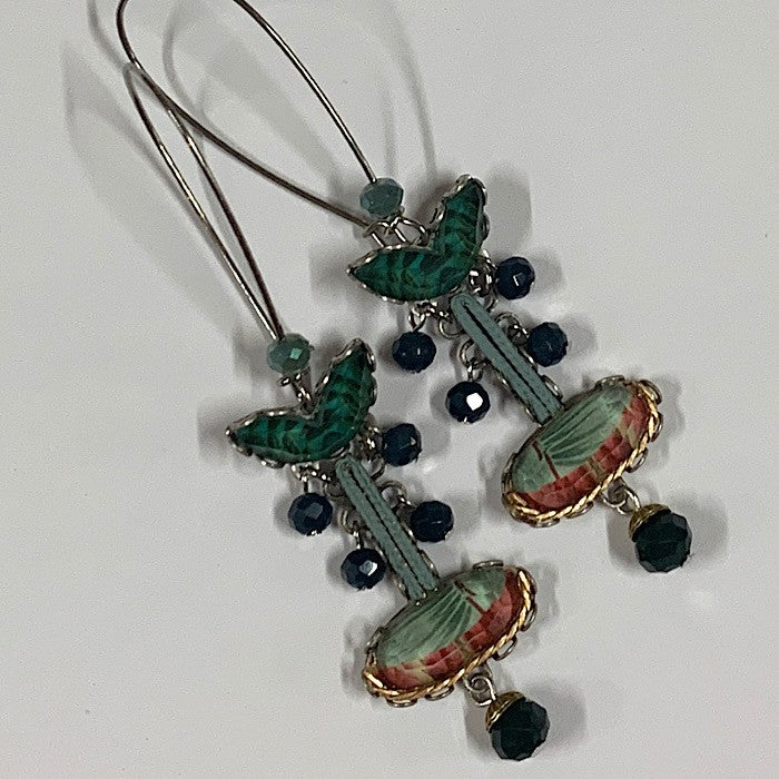 AYALABAR EARRINGS BUTTERFLY ON WIRE