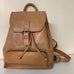 LEATHER HANDBAG CAMEL COLOURED URBAN BACKPACK