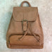 LEATHER HANDBAG CAMEL COLOURED URBAN BACKPACK