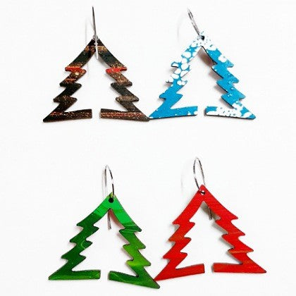 EARRINGS CUT OUT CHRISTMAS TREES