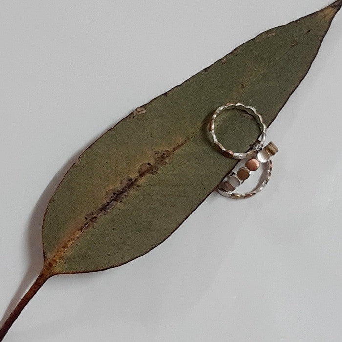 RING STERLING SILVER BRASS COPPER SPOT