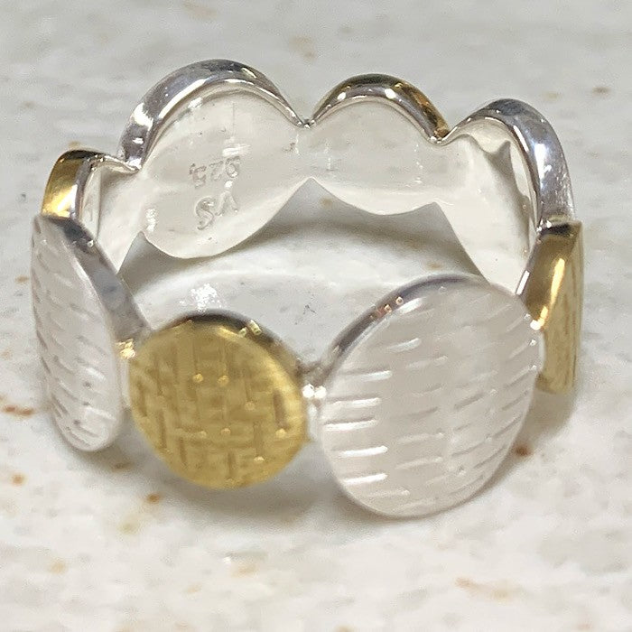 RING COPPER STERLING SILVER LARGE DOT SIZE 6