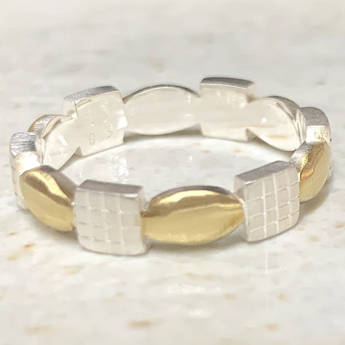 RING OVAL GRIDDED SQUARE SIZE 7