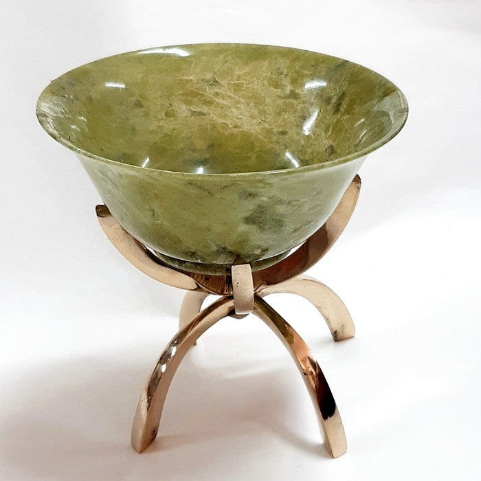 AGED GREEN JADE BOWL