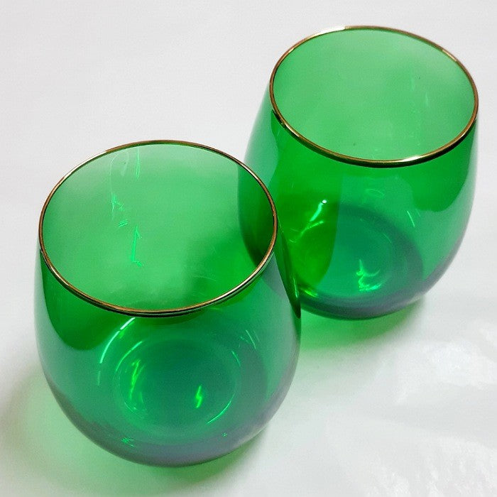 GLASS TUMBLERS SET OF 2