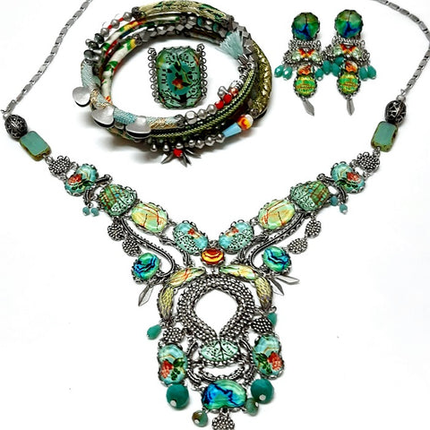 AYALABAR NECKLACE LEMON LIME AND TEAL