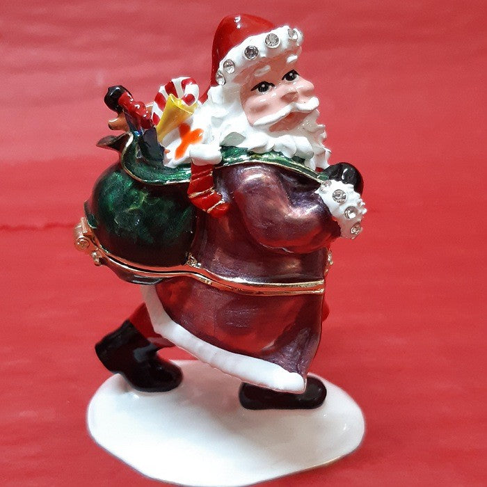 CHRISTMAS TRINKET BOX SANTA WITH GIFTS