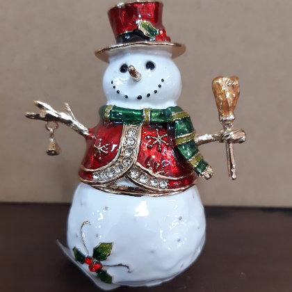 CHRISTMAS TRINKET SNOWMAN