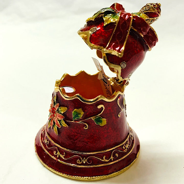 RED CHRISTMAS BELL TRINKET BOX