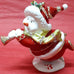 TRINKET BOX SANTA SNOWMAN WITH BUGLE