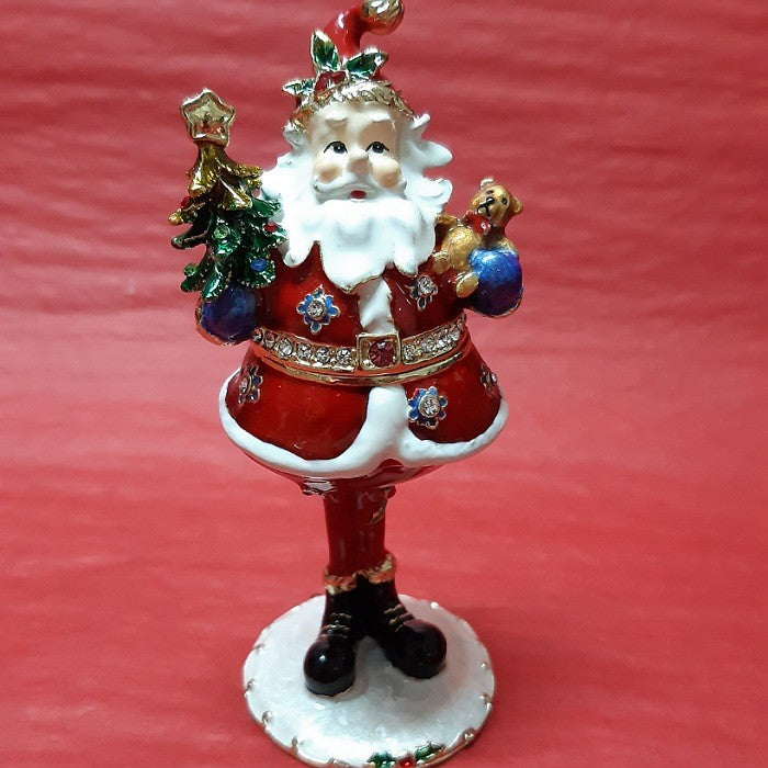 TRINKET BOX LONG LEGGED SANTA