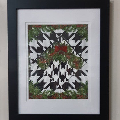 PAPER COCKTAIL NAPKINS HOUNDSTOOTH CHRISTMAS