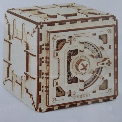 UGEARS MECHANICAL SAFE WOODEN MODEL