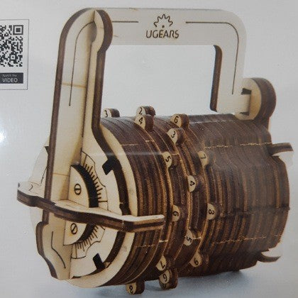 UGEARS MECHANICAL COMBINATION LOCK WOODEN MODEL